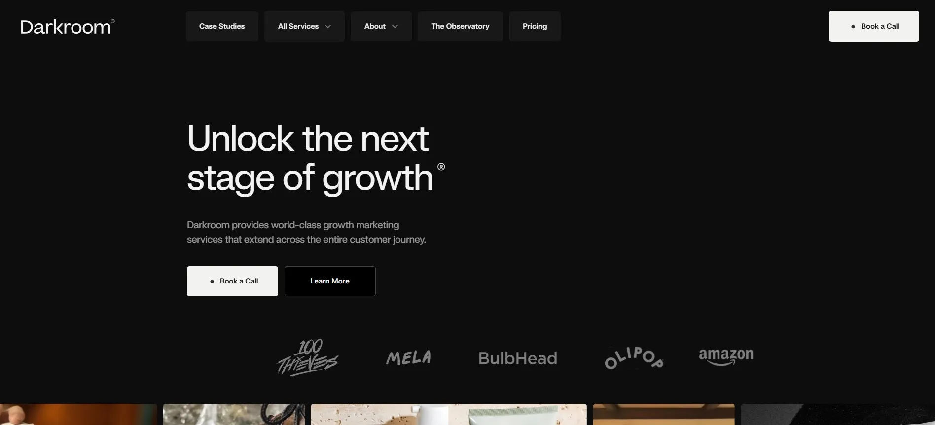 Darkroom agency delivering AI-driven performance creative and growth marketing.