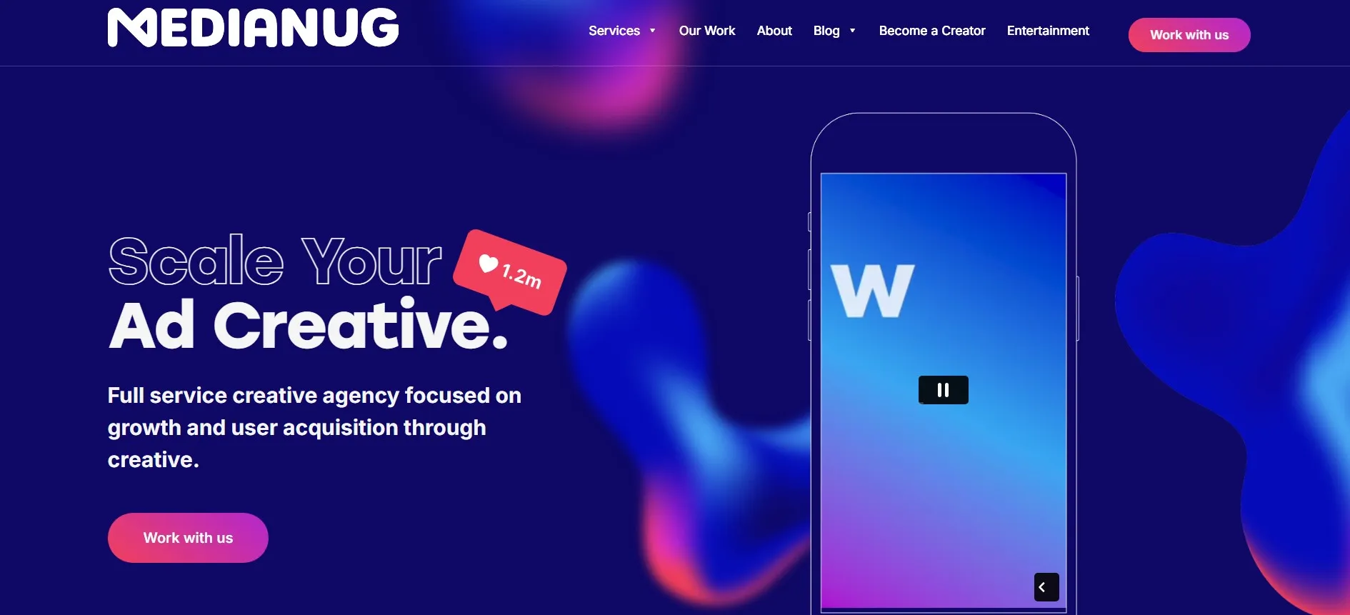 MediaNug performance creative agency focused on video and user acquisition.
