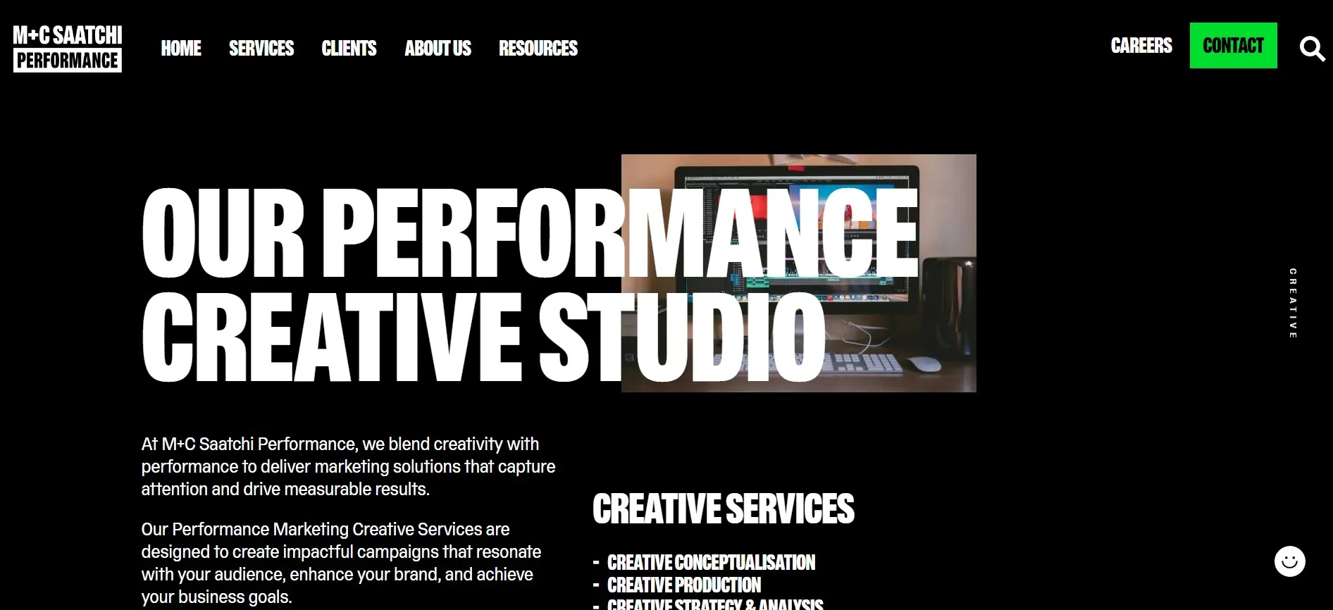 M+C Saatchi Performance creative studio for measurable marketing campaigns.