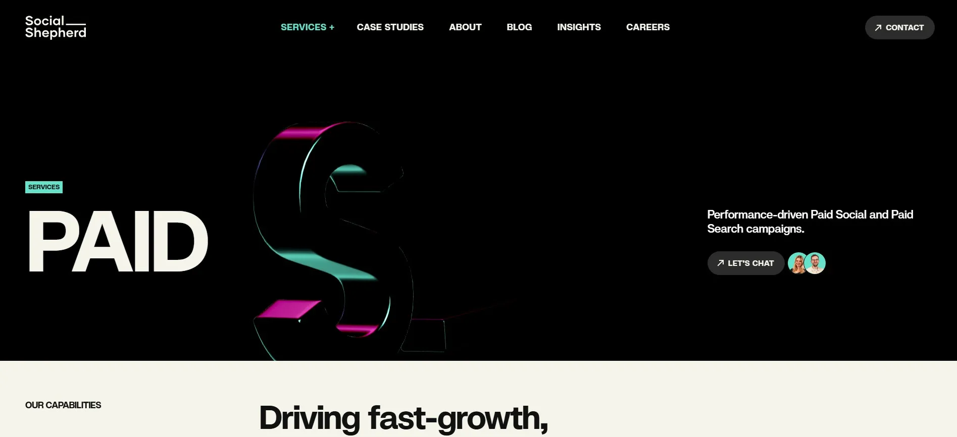 The Social Shepherd creates paid social campaigns for fast-growth consumer brands.