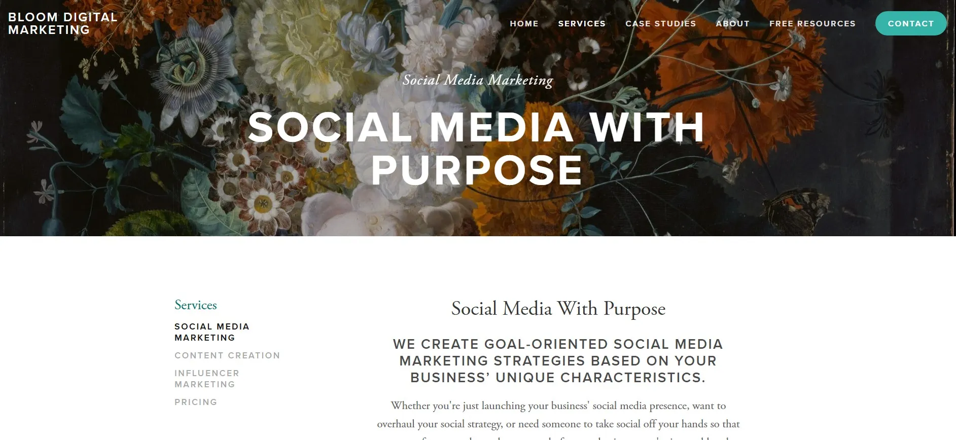BLOOM Digital Marketing creates social media strategies for goal-focused brands.